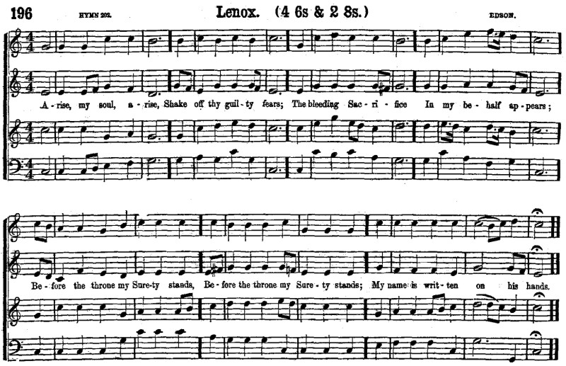 Example 8: LENNOX, from Canadian Church Harmonist (Toronto, 1864)